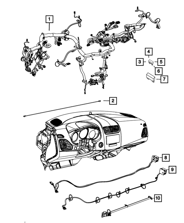 « 68273915AD –  : Panneau D`instruments Cablage pour Mopar Image »