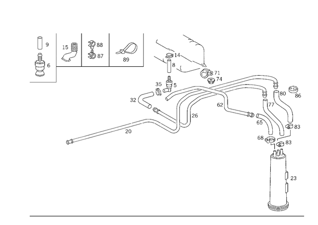 1244760432 - Fuel System: Valve for Mercedes-Benz: 190, 190E, 200, 260E, 280E, 300CE, 300E, 300SL, 300TE, 400E, 400SE, 400SEL, 500E, 500SEC, 500SEL, 500SL, 600SEL, 600SL, S420 Image image
