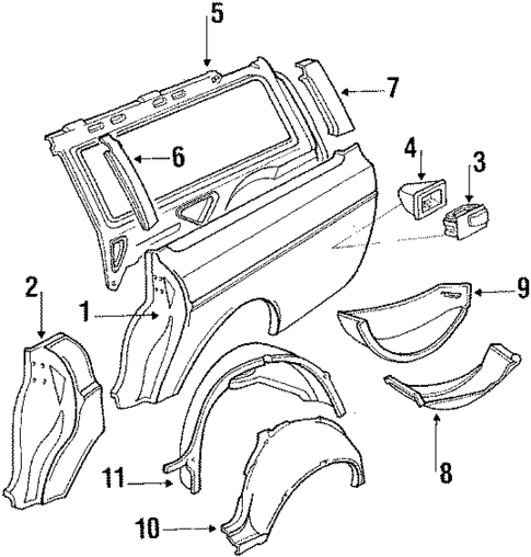 Quarter Panel for 1987 Volvo 245 #0