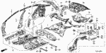 90110TP8000 - Body/Air Conditioning: BOLT-WASHER (8X20) for Honda Image