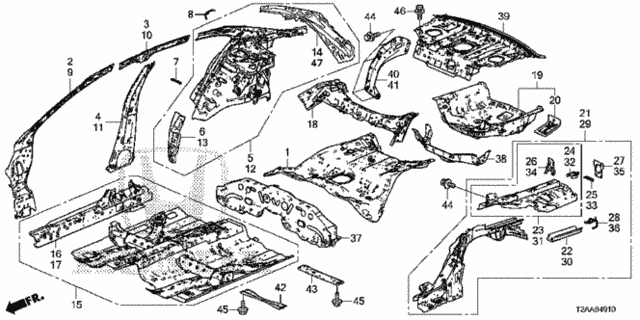 Floor - Inner Panel for 2017 Honda Accord #0