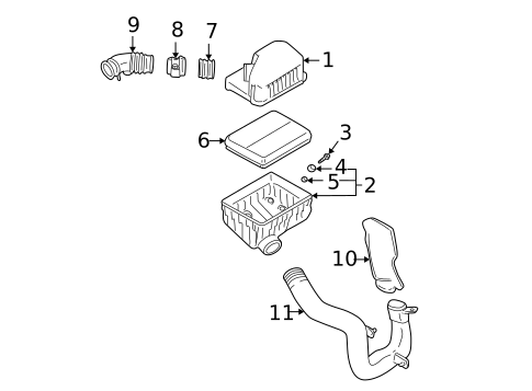 Air Intake for 2004 Hyundai Santa Fe #0