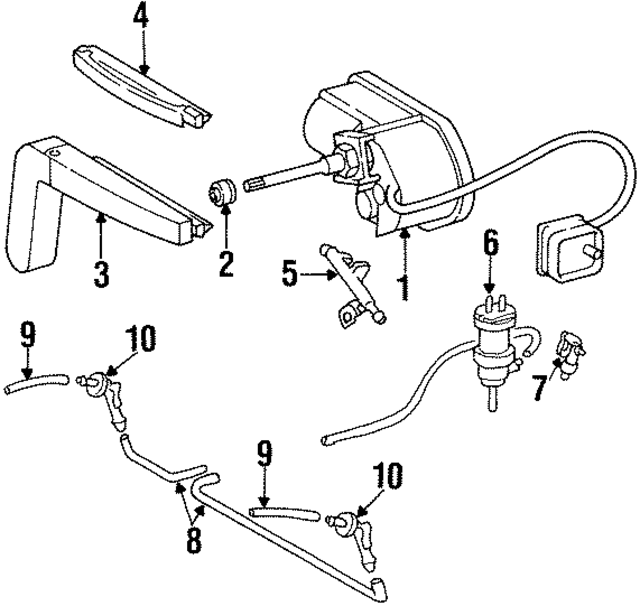 1298690021 - Body: Washer Pump for Mercedes-Benz Image