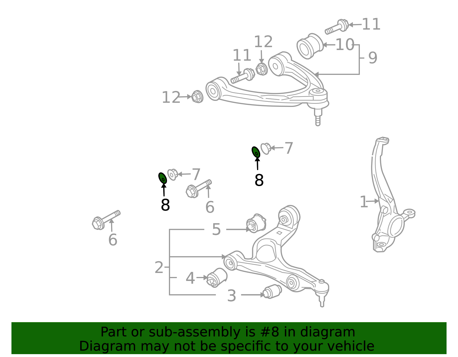 Wht006496 2007-2024 Audi Lower Control Arm Adjust Cam WHT-001-796-A | OEM Parts ...