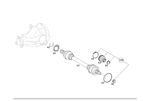 Axle Shaft for 2018 Mercedes-Benz SLC300 #0