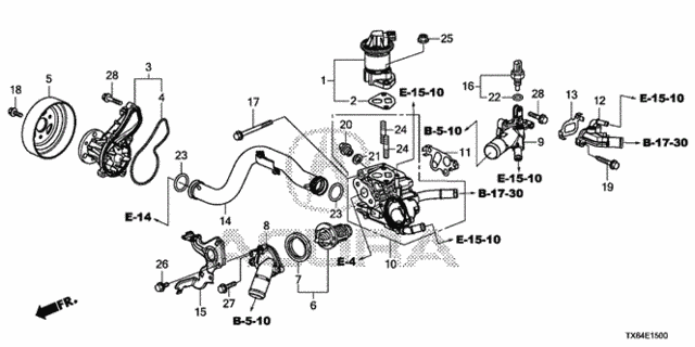 Water Pump (2.0L) for 2014 Acura ILX #0