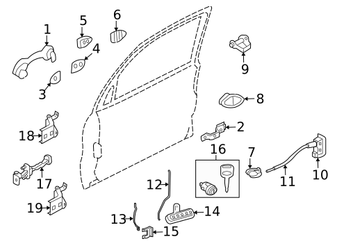 Lock & Hardware for 2007 Mercury Mariner #3