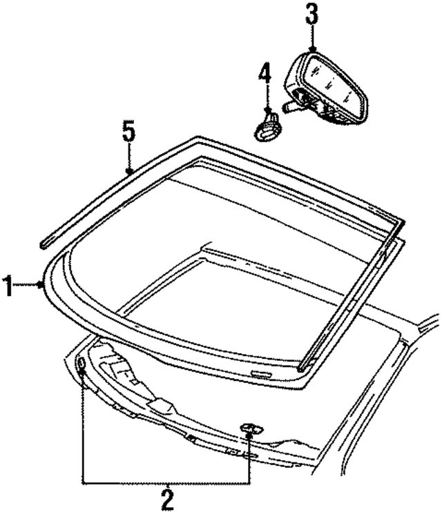 2F3Z17700AA - : Interior Rear View Mirror for Ford Image