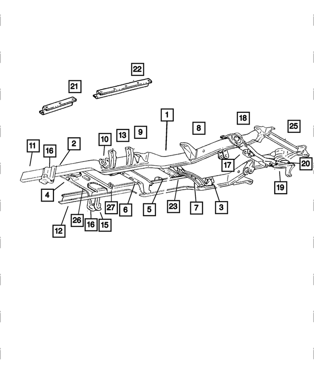 5017109AA - Frames and Bumpers: Spring Bracket, Front for Mopar Image