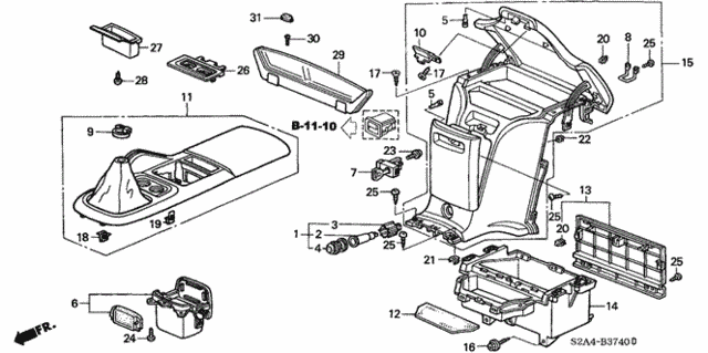 Console ('00-'03) for 2001 Honda S2000 #0