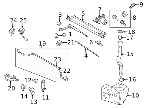 Headlamp Washers/Wipers for 2011 Land Rover LR4 #1