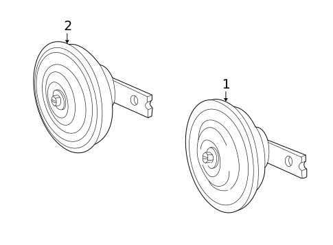 Horn for 2001 Hyundai XG300 #0