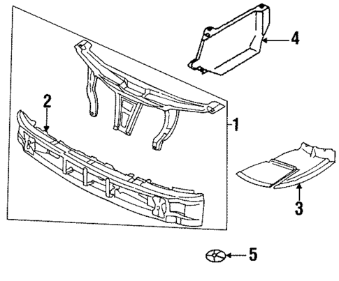 Radiator Support for 1996 Volkswagen Cabrio #0