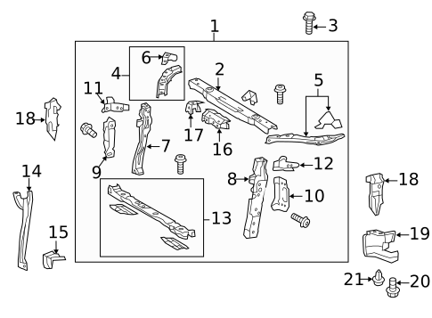 Radiator Support for 2014 Scion tC #0