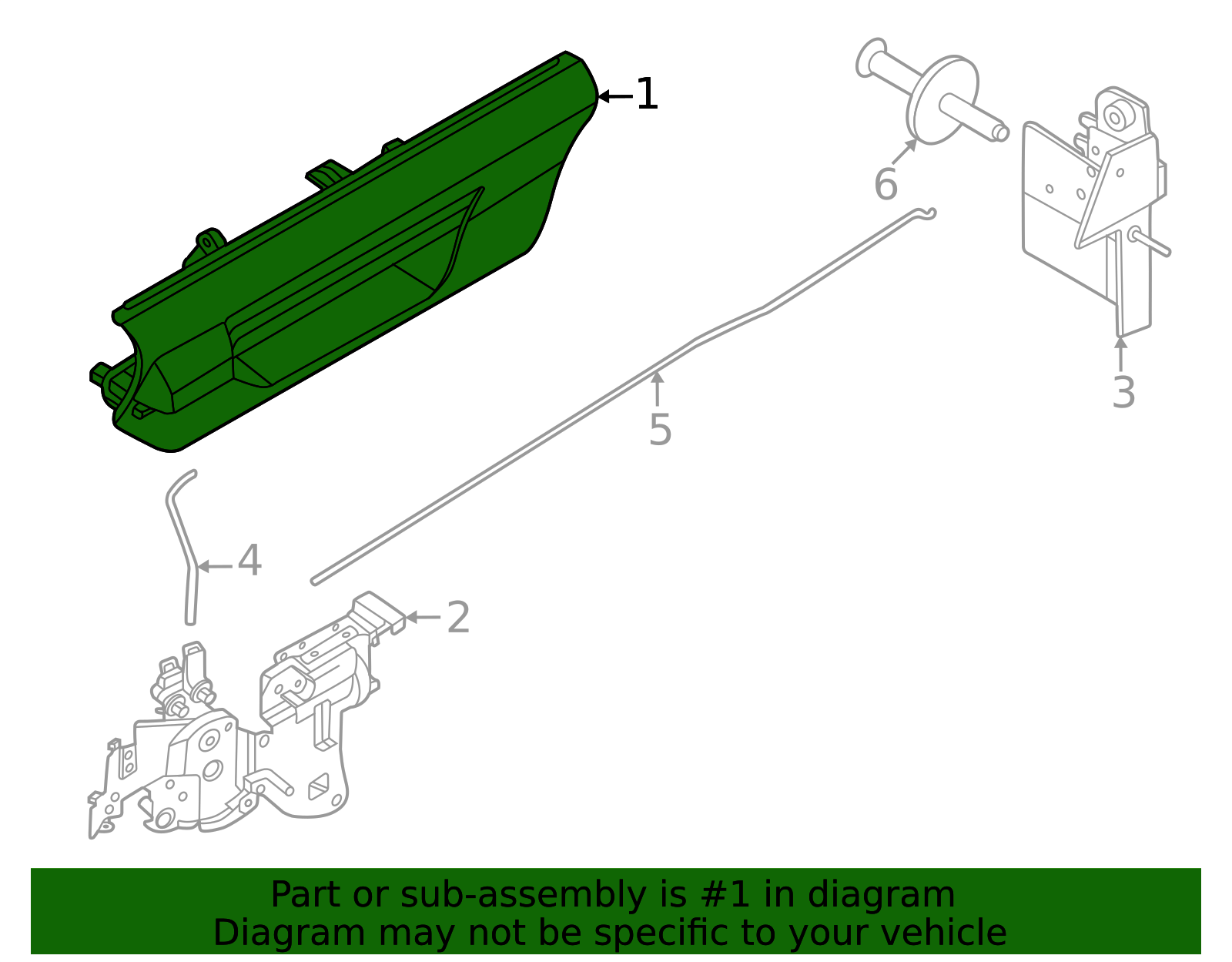 n1wz2643400h - Ford Tailgate Handle | Levittown Ford Parts