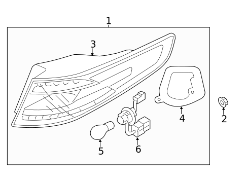 Tail Lamps for 2016 Kia Optima #1