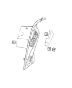 1DH65DX9AD - Electrical: Power Liftgate Release Bezel for Mopar Image