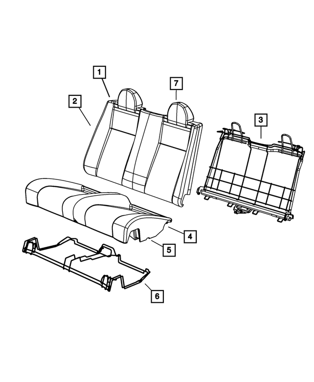 1UM81DX9AA - Interior Trim: Rear Seat Back Cover for Mopar Image image