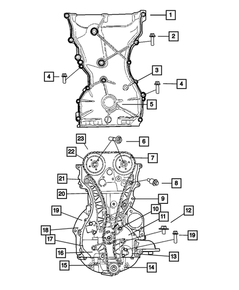 Timing Belt and Cover for 2007 Jeep Patriot #0