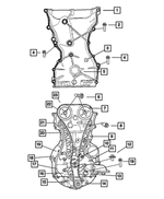 4884895AA - Engine 2.4L Four Cylinder: Chain Case Cover for Mopar Image