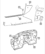 154562 - Interior Trim: Pan Head Screw for Dodge: Ram 1500, Ram 2500, Ram 3500 Image