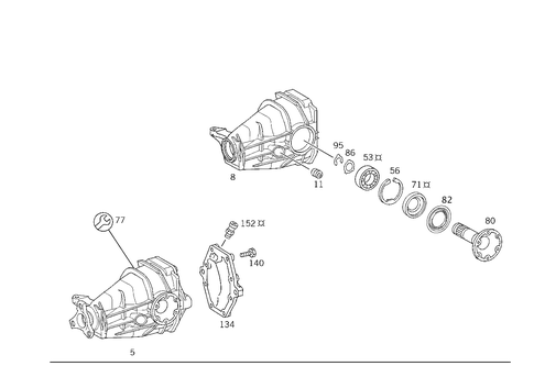 Rear Axle Housing with Differential for 2000 Mercedes-Benz E430 #0