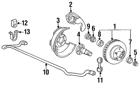 Stabilizer Bar & Components for 1990 Ford F-150 #0