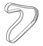 252122B720 - Cooling System: Serpentine Belt for Hyundai Image