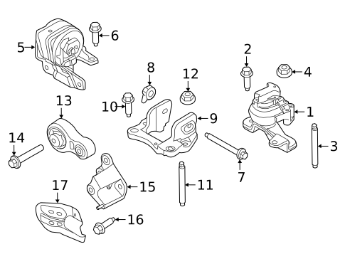 Engine & Trans Mounting for 2014 Ford Police Interceptor Sedan #0