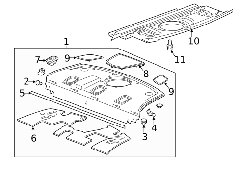 Interior Trim - Rear Body for 2015 Cadillac ATS #0