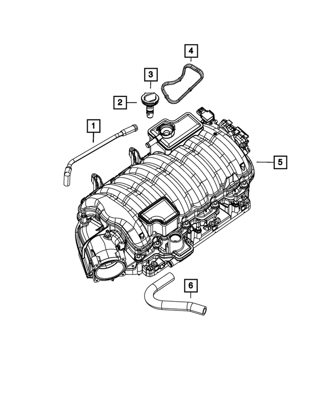 5038136AC - 6.4L Gas; Engine: Make Up Air Hose for Mopar Image