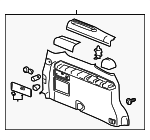 15915901 - Body: Side Trim Panel for Buick: Terraza | Chevrolet: Uplander | Pontiac: Montana | Saturn: Relay Image