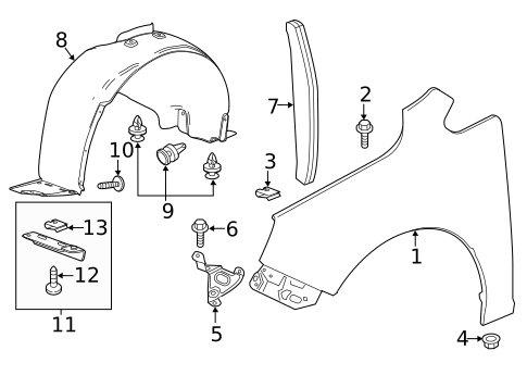 Fender & Components for 2018 Buick Regal Sportback #1