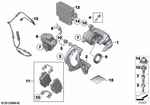 34216793042 - Brakes: Caliper Housing Right for BMW: 528i, 528iX, 535d, 535dX, 535i, 535iX, Hybrid 5 Image image
