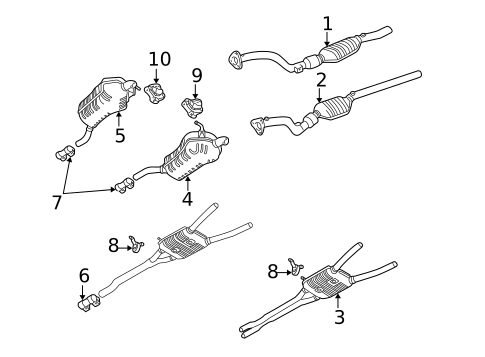 Exhaust Components for 2000 Audi A6 Quattro #0