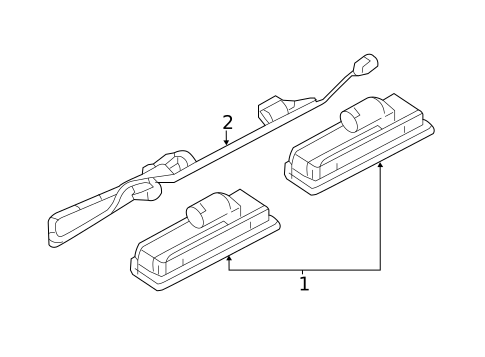 License Lamps for 2012 Land Rover Range Rover Evoque #0