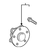 4355011020 - Suspension: Front Hub &amp; Bearing for Lexus: LC500, LC500h, LS500, LS500h Image