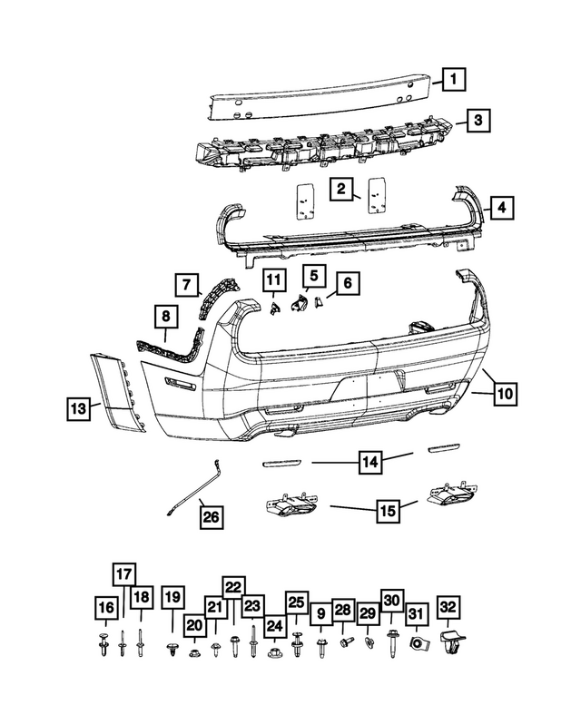 6101981 - Frame, Bumper and Fascia: Screw for Dodge: Challenger Image