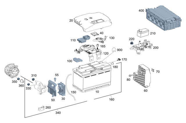 1982800826 - Electrical Equipment and Instruments: Electrical System Battery for Mercedes-Benz: SLR McLaren Image image