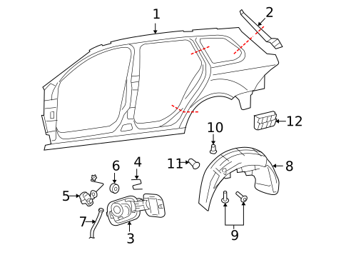 Quarter Panel & Components for 2009 Volkswagen Jetta #1