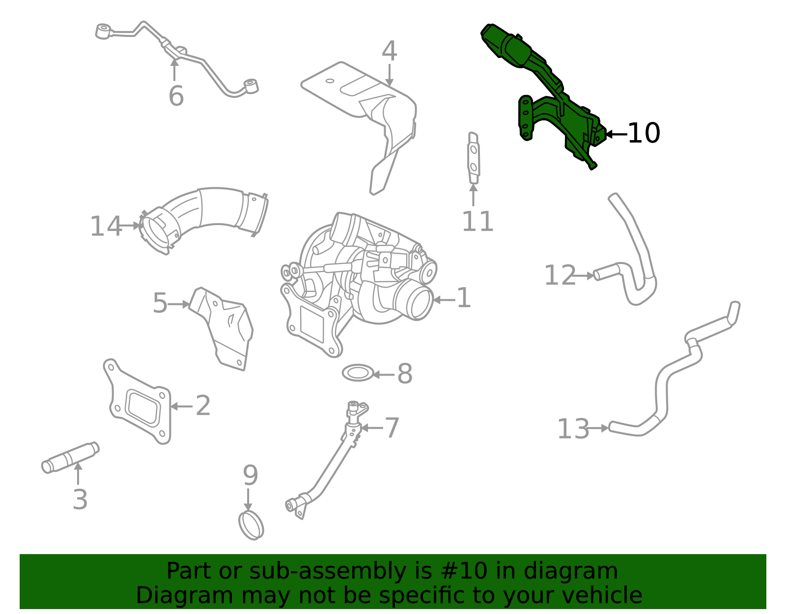 Turbocharger Coolant Line 14498-6RC4A | Kline Nissan