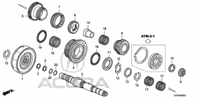 AT Third Shaft - Clutch (4th) (6AT) for 2012 Acura MDX #0