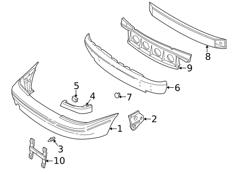 Bumper & Components - Rear for 1999 Volvo C70 #0