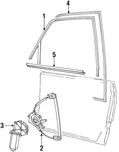 Rear Door for 1990 Audi V8 Quattro #1