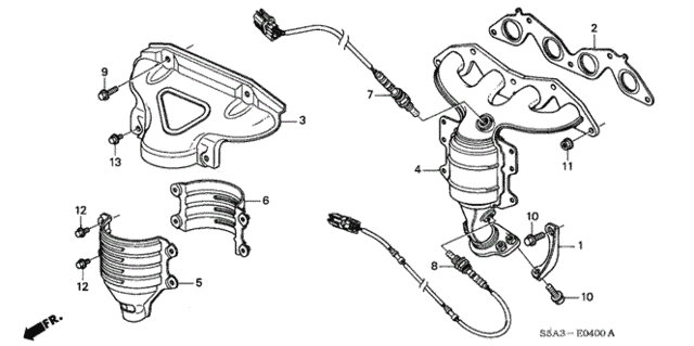 Exhaust Manifold (SOHC) for 2001 Honda Civic #0