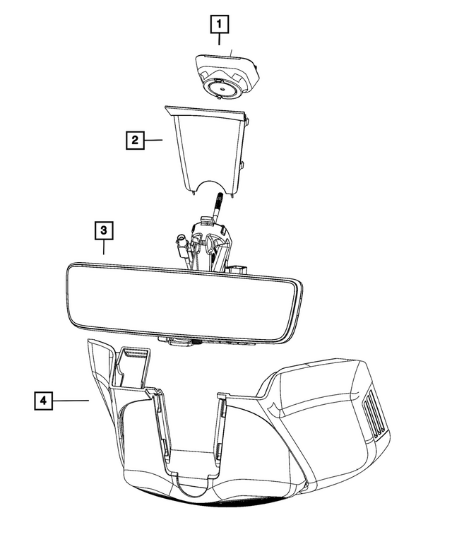 68684785AA - : Inside Rear View Mirror for Mopar Image
