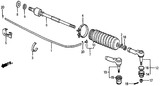 Tie Rod for 1987 Honda Prelude #0