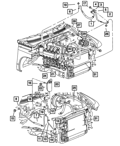 Air Conditioner and Heater Plumbing for 2004 Dodge Dakota #0