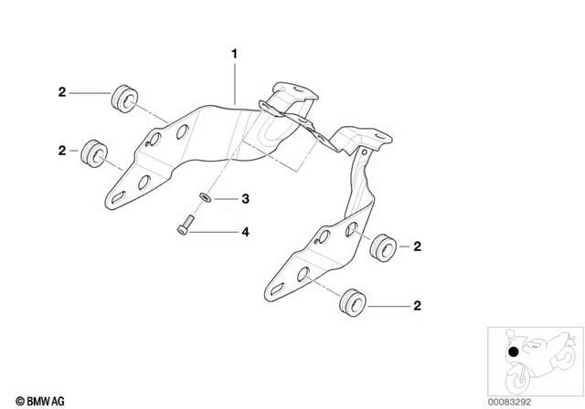 62112306971 - Lights: Instrument Carrier Bracket -  for BMW-Motorrad Image