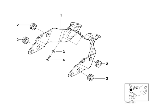 62112306971 - : Instrument Carrier Bracket for BMW-Motorrad Image